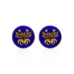 Buta Cufflinks - Moorish-Inspired Design | Intricate Enamelling & Miniature Painting | Jaipurio